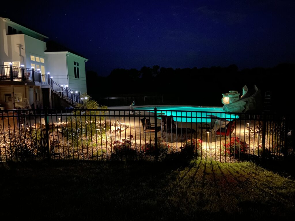 outdoor lighting swimming pool