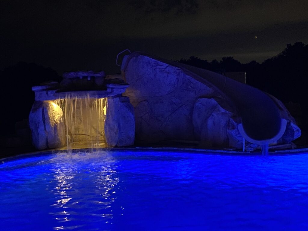 water feature swimming pool outdoor lighting august 2020