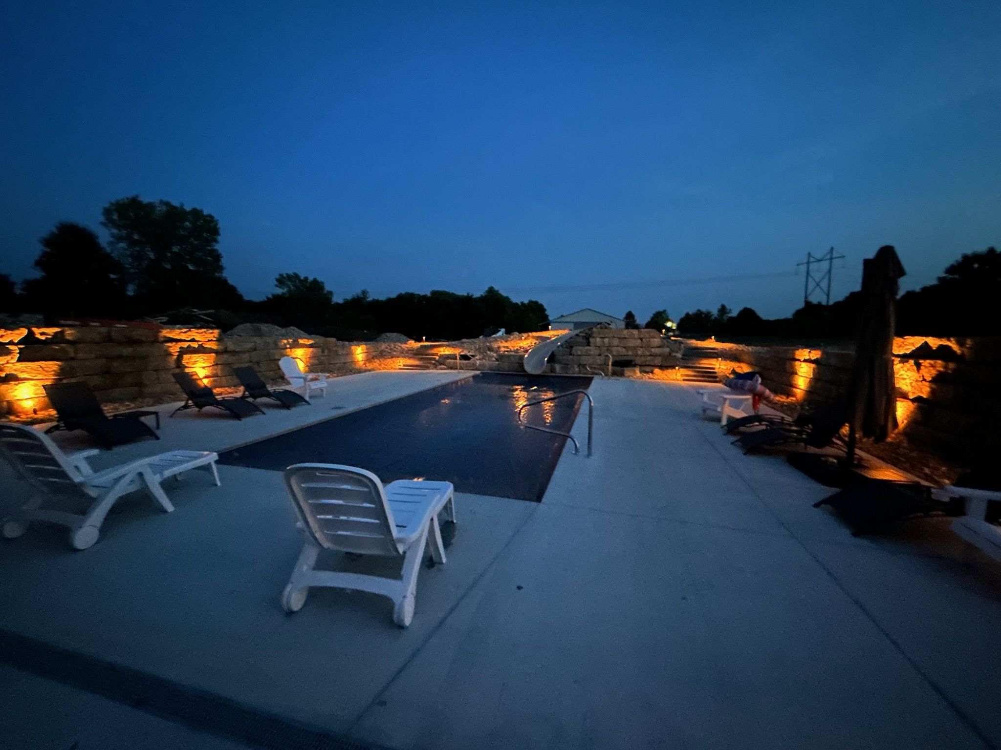 Swimming Pool With Outdoor Lighting